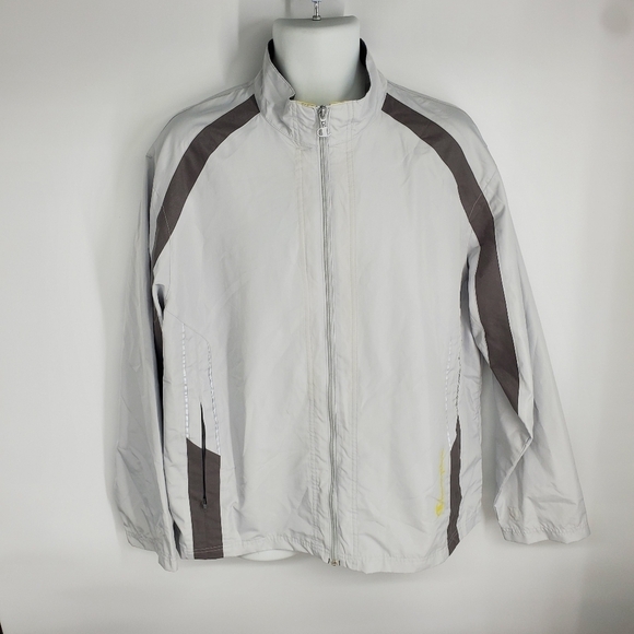 Champion Authentic Athletic Apparel Zip Up Windbreaker Men Size Large Grey - Picture 8 of 8